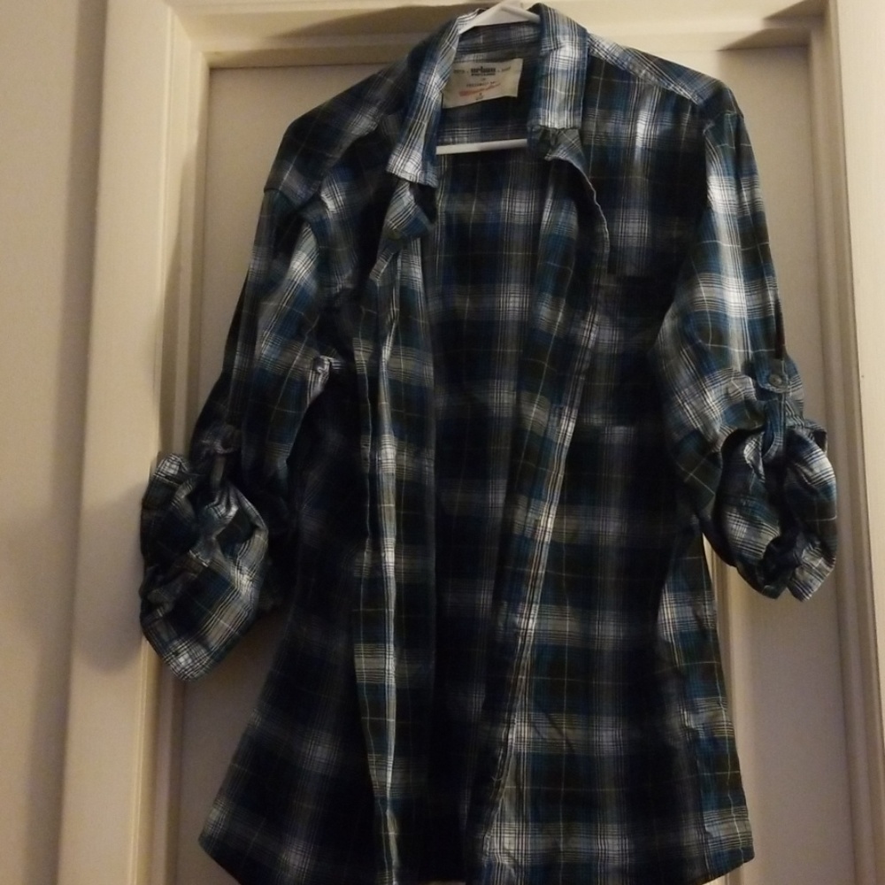 Men's XL- Plaid Casual Buttoned Down Shirt